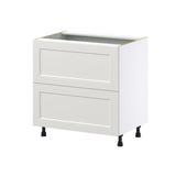 Hugo&Borg Belcourt 33-in W x 34.5-in H x 24-in D Gray Painted 2-Drawer Base Fully Assembled Cabinet (Recessed Panel Style)