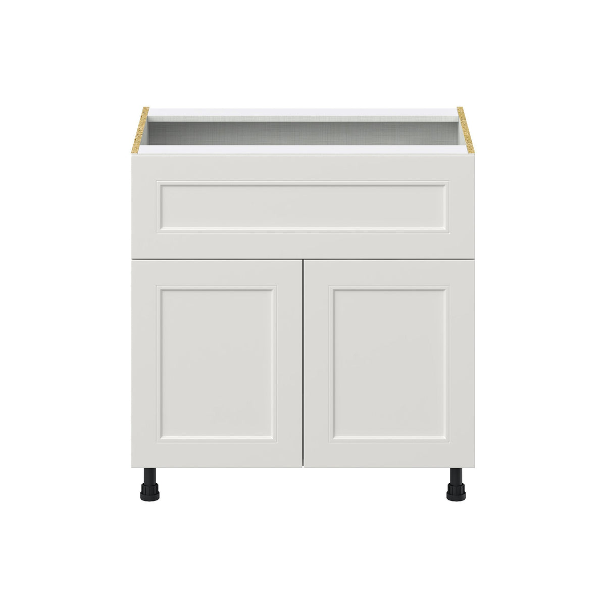 Hugo&Borg Belcourt 33-in W x 34.5-in H x 25-in D Gray Painted 1-Drawer Base Fully Assembled Cabinet (Recessed Panel Shaker Style)