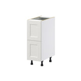 Hugo&Borg Belcourt 12-in W x 34.5-in H x 24-in D Gray Painted 2-Drawer Base Fully Assembled Cabinet (Recessed Panel Style)