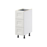 Hugo&Borg Belcourt 12-in W x 34.5-in H x 24-in D Gray Painted 4-Drawer Base Fully Assembled Cabinet (Recessed Panel Style)