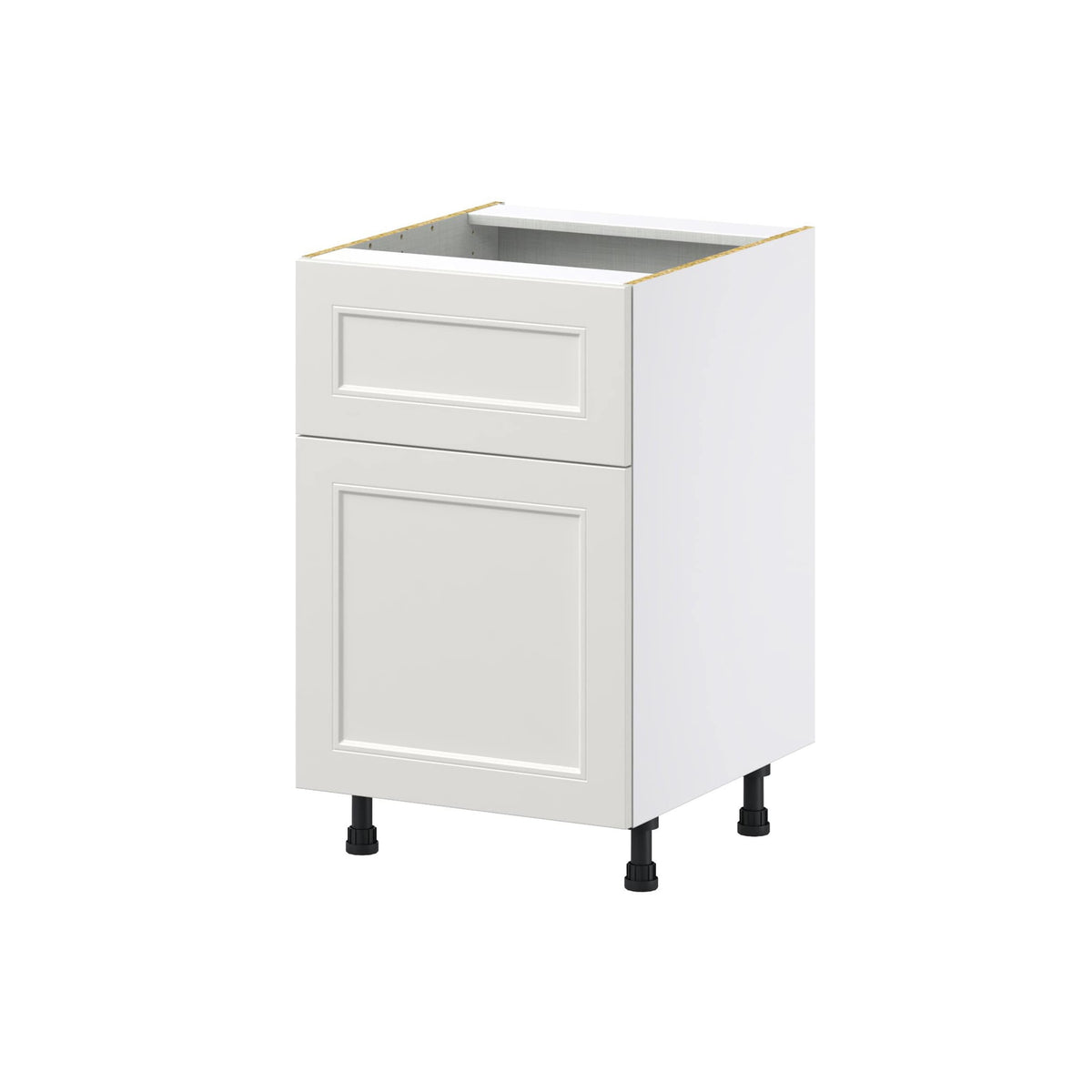 Hugo&Borg Belcourt 21-in W x 34.5-in H x 25-in D Gray Painted 1-Drawer Base Fully Assembled Cabinet (Recessed Panel Shaker Style)