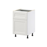 Hugo&Borg Belcourt 21-in W x 34.5-in H x 25-in D Gray Painted 1-Drawer Base Fully Assembled Cabinet (Recessed Panel Shaker Style)