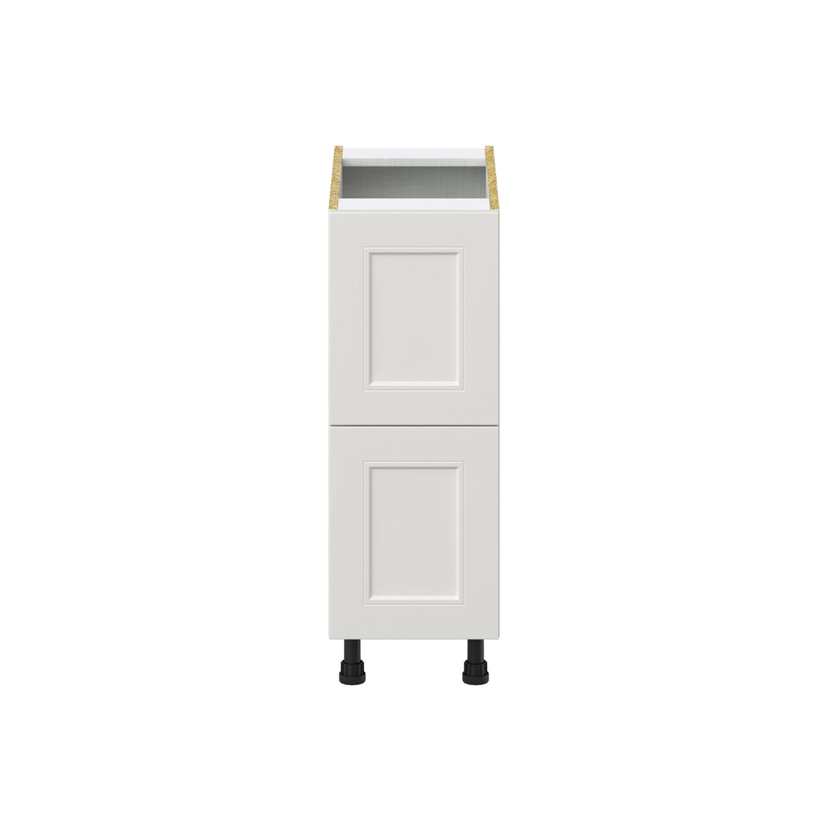Hugo&Borg Belcourt 12-in W x 34.5-in H x 24-in D Gray Painted 2-Drawer Base Fully Assembled Cabinet (Recessed Panel Style)