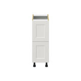 Hugo&Borg Belcourt 12-in W x 34.5-in H x 24-in D Gray Painted 2-Drawer Base Fully Assembled Cabinet (Recessed Panel Style)