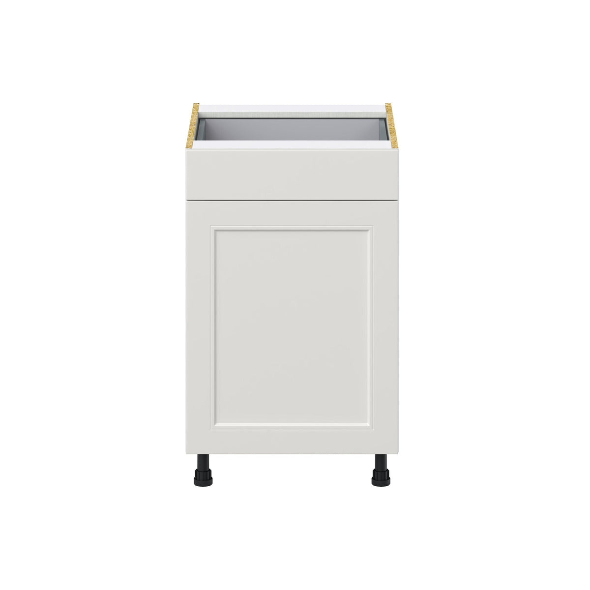 Hugo&Borg Belcourt 21-in W x 34.5-in H x 24-in D Gray Painted 1-Drawer Base Fully Assembled Cabinet (Recessed Panel Shaker Style)