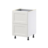 Hugo&Borg Belcourt 21-in W x 34.5-in H x 24-in D Gray Painted 3-Drawer Base Fully Assembled Cabinet (Recessed Panel Style)