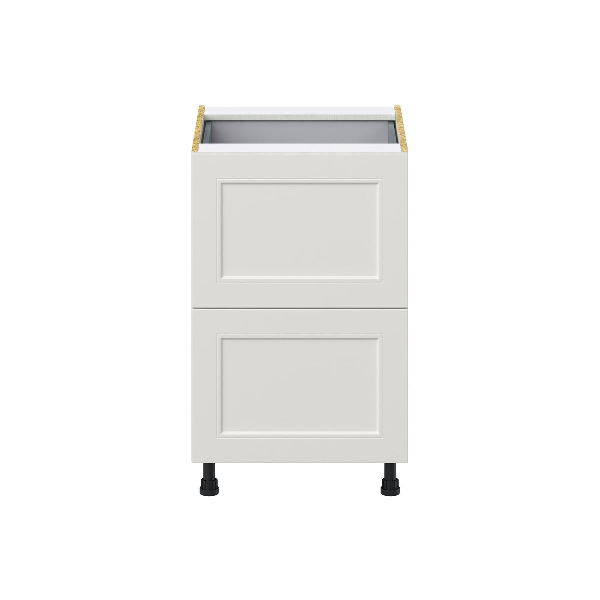 Hugo&Borg Belcourt 21-in W x 34.5-in H x 24-in D Gray Painted 3-Drawer Base Fully Assembled Cabinet (Recessed Panel Style)
