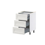 Hugo&Borg Belcourt 21-in W x 34.5-in H x 24-in D Gray Painted 4-Drawer Base Fully Assembled Cabinet (Recessed Panel Style)