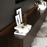 FUFU&GAGA Modern/Contemporary Brown Tv Cabinet (Accommodates TVs more than 70-in)