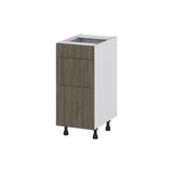 Hugo&Borg Savane 15-in W x 34.5-in H x 21-in D Textmel 3-Drawer Base Fully Assembled Cabinet (Flat Panel Style)