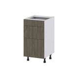 Hugo&Borg Savane 18-in W x 34.5-in H x 21-in D Textmel 3-Drawer Base Fully Assembled Cabinet (Flat Panel Style)