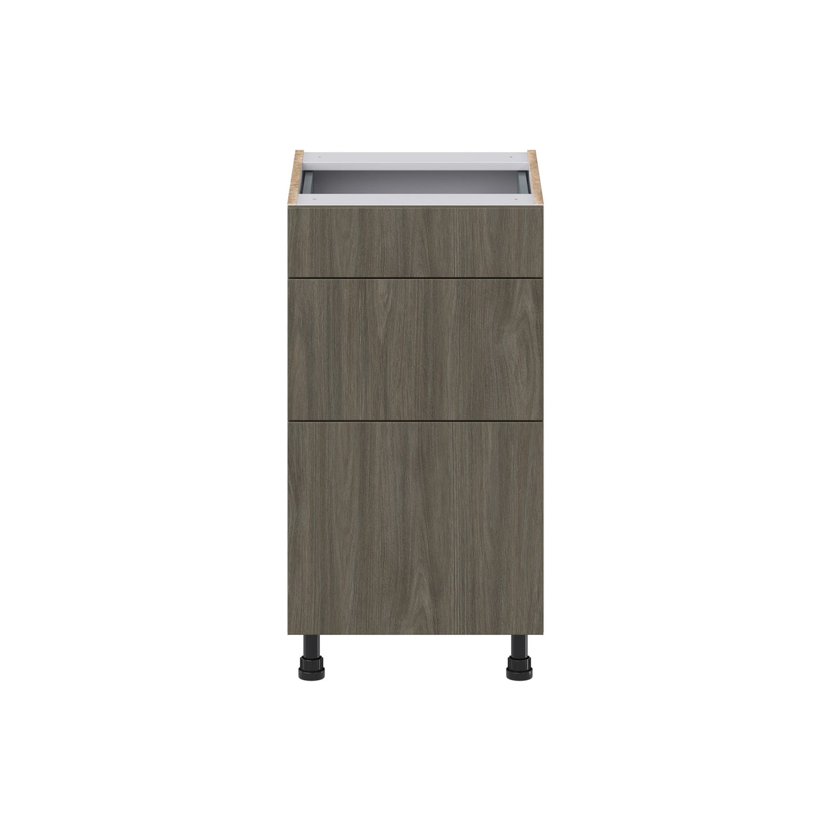 Hugo&Borg Savane 18-in W x 34.5-in H x 21-in D Textmel 3-Drawer Base Fully Assembled Cabinet (Flat Panel Style)