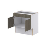 Hugo&Borg Savane 30-in W x 30-in H x 21-in D Textmel Base Fully Assembled Cabinet (Flat Panel Slab Door Style)
