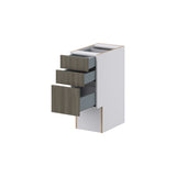 Hugo&Borg Savane 12-in W x 30-in H x 21-in D Textmel 4-Drawer Base Fully Assembled Cabinet (Flat Panel Style)