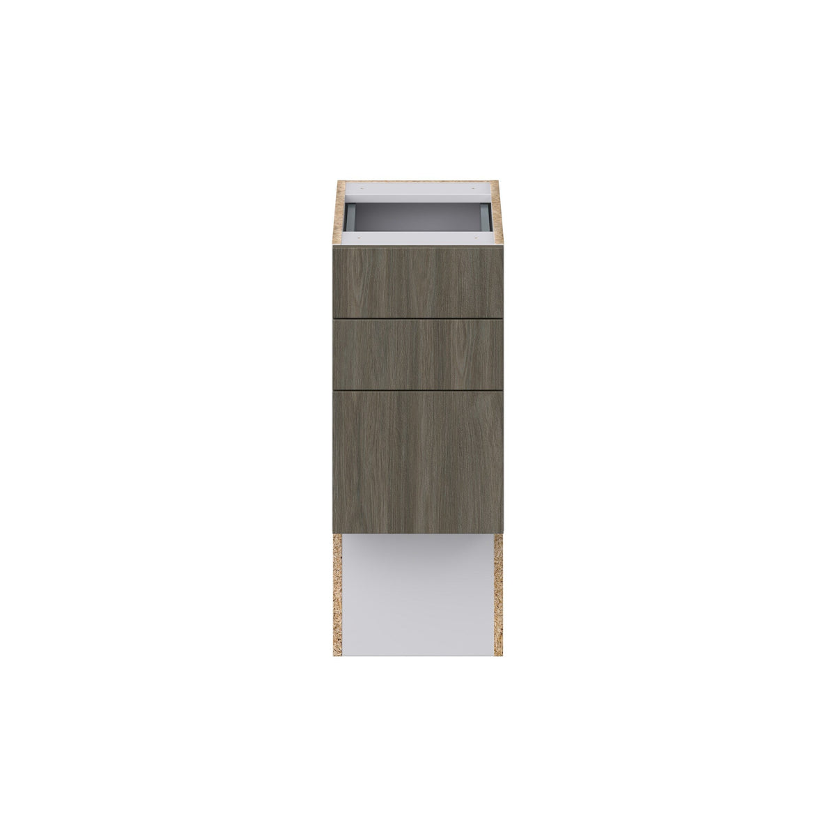 Hugo&Borg Savane 12-in W x 30-in H x 21-in D Textmel 4-Drawer Base Fully Assembled Cabinet (Flat Panel Style)