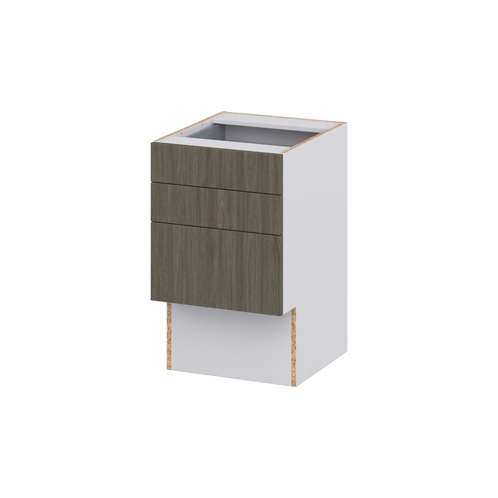 Hugo&Borg Savane 18-in W x 30-in H x 21-in D Textmel 3-Drawer Base Fully Assembled Cabinet (Flat Panel Style)