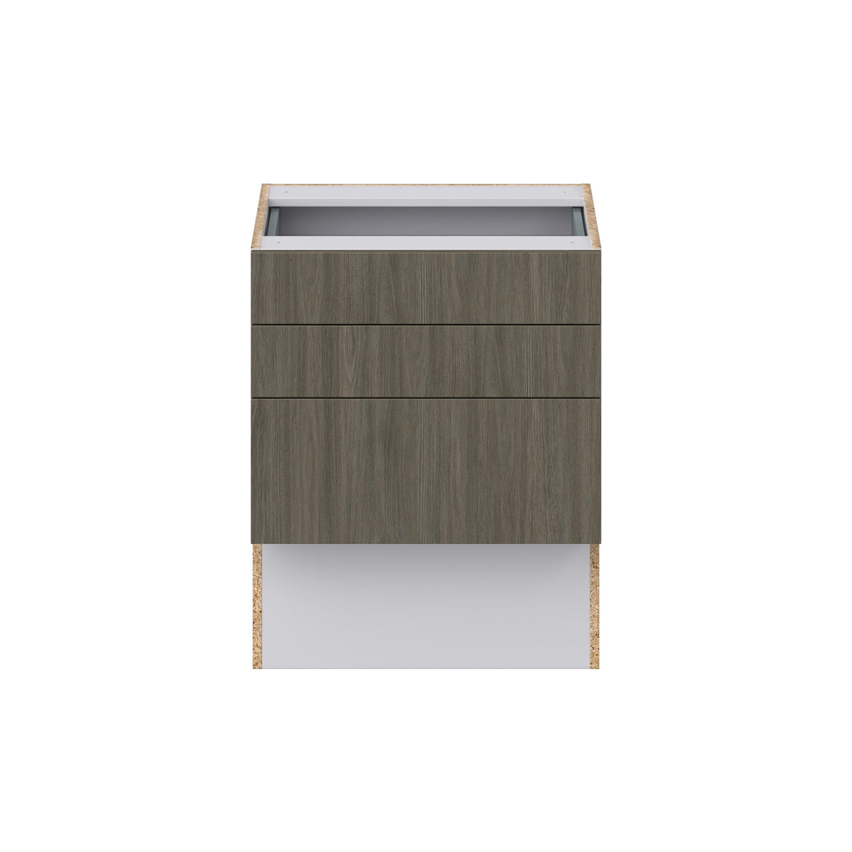 Hugo&Borg Savane 24-in W x 30-in H x 21-in D Textmel 3-Drawer Base Fully Assembled Cabinet (Flat Panel Style)