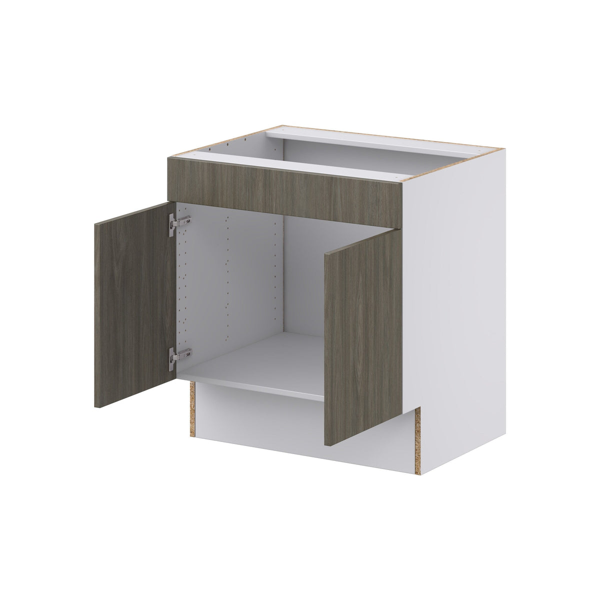 Hugo&Borg Savane 30-in W x 32.5-in H x 24-in D Textmel Sink Base Fully Assembled Cabinet (Flat Panel Slab Style)