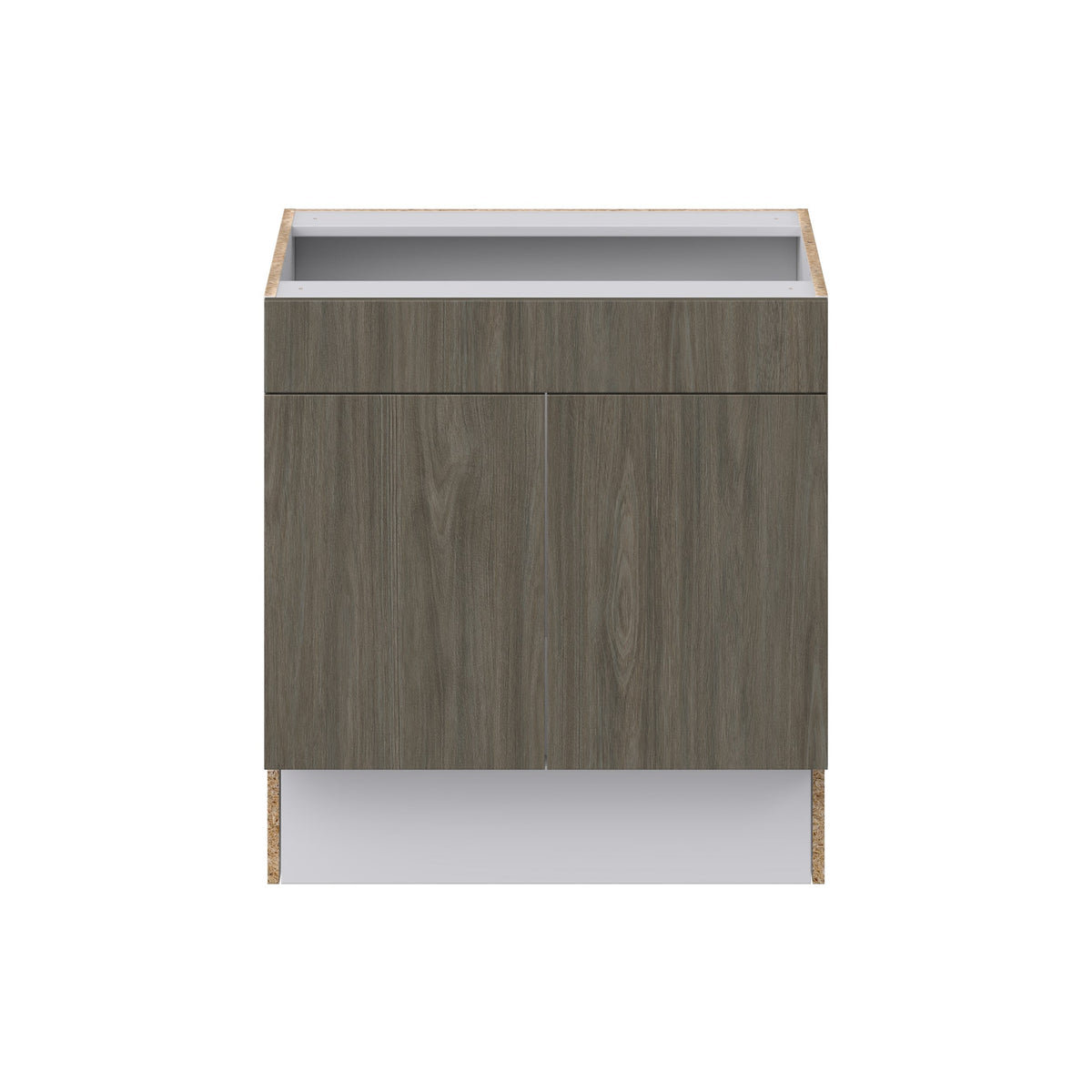 Hugo&Borg Savane 30-in W x 32.5-in H x 24-in D Textmel Sink Base Fully Assembled Cabinet (Flat Panel Slab Style)
