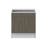 Hugo&Borg Savane 30-in W x 32.5-in H x 24-in D Textmel Sink Base Fully Assembled Cabinet (Flat Panel Slab Style)