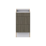 Hugo&Borg Savane 18-in W x 32.5-in H x 25-in D Textmel 3-Drawer Base Fully Assembled Cabinet (Flat Panel Style)