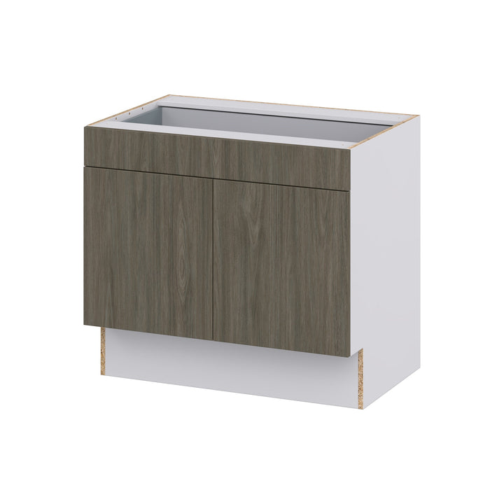 Hugo&Borg Savane 36-in W x 32.5-in H x 25-in D Textmel 1-Drawer Base Fully Assembled Cabinet (Flat Panel Slab Style)
