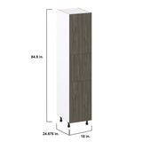 Hugo&Borg Savane 18-in W x 84.5-in H x 24-in D Textmel Pantry Fully Assembled Cabinet (Flat Panel Slab Door Style)