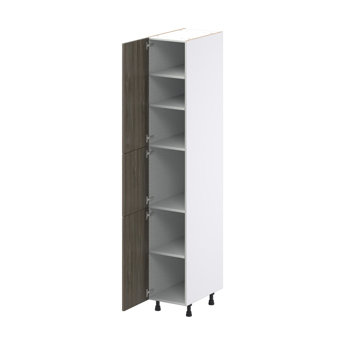 Hugo&Borg Savane 15-in W x 89.5-in H x 24-in D Textmel Pantry Fully Assembled Cabinet (Flat Panel Slab Door Style)