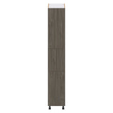 Hugo&Borg Savane 15-in W x 89.5-in H x 24-in D Textmel Pantry Fully Assembled Cabinet (Flat Panel Slab Door Style)