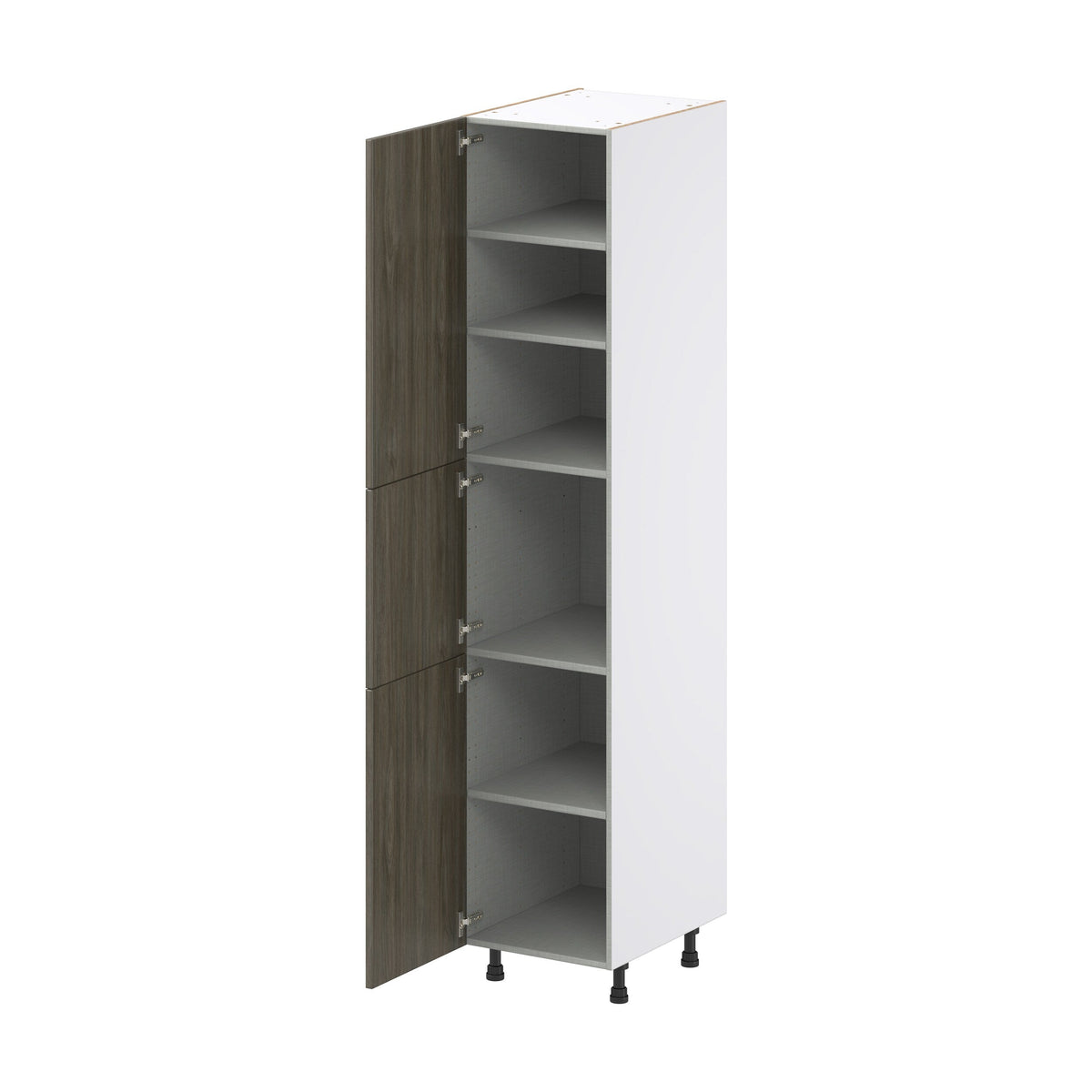 Hugo&Borg Savane 18-in W x 89.5-in H x 24-in D Textmel Pantry Fully Assembled Cabinet (Flat Panel Slab Door Style)