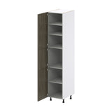 Hugo&Borg Savane 18-in W x 89.5-in H x 24-in D Textmel Pantry Fully Assembled Cabinet (Flat Panel Slab Door Style)