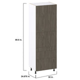 Hugo&Borg Savane 30-in W x 89.5-in H x 24-in D Textmel 5-Drawers Pantry Fully Assembled Cabinet (Flat Panel Slab Style)