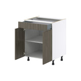 Hugo&Borg Savane 27-in W x 34.5-in H x 24-in D Textmel 1-Drawer Base Fully Assembled Cabinet (Flat Panel Slab Style)