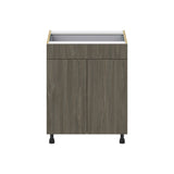 Hugo&Borg Savane 27-in W x 34.5-in H x 24-in D Textmel 1-Drawer Base Fully Assembled Cabinet (Flat Panel Slab Style)