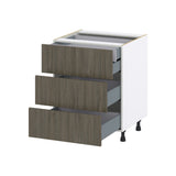 Hugo&Borg Savane 27-in W x 34.5-in H x 24-in D Textmel 4-Drawer Base Fully Assembled Cabinet (Flat Panel Style)