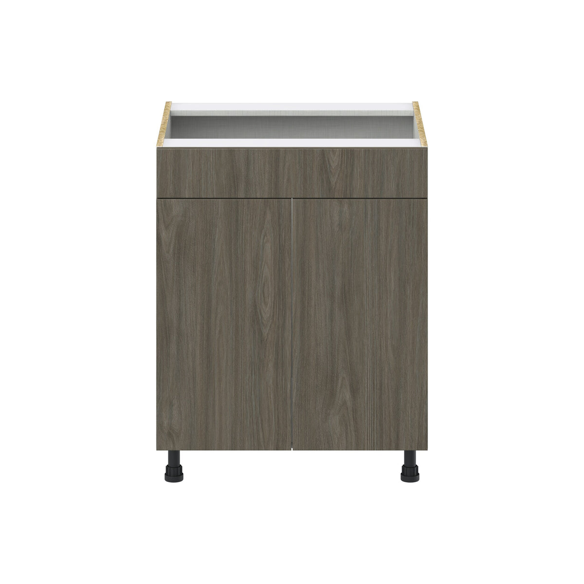Hugo&Borg Savane 27-in W x 34.5-in H x 24-in D Textmel Sink Base Fully Assembled Cabinet (Flat Panel Slab Style)