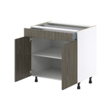 Hugo&Borg Savane 33-in W x 34.5-in H x 24-in D Textmel 1-Drawer Base Fully Assembled Cabinet (Flat Panel Slab Style)