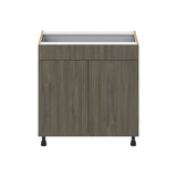 Hugo&Borg Savane 33-in W x 34.5-in H x 24-in D Textmel 1-Drawer Base Fully Assembled Cabinet (Flat Panel Slab Style)
