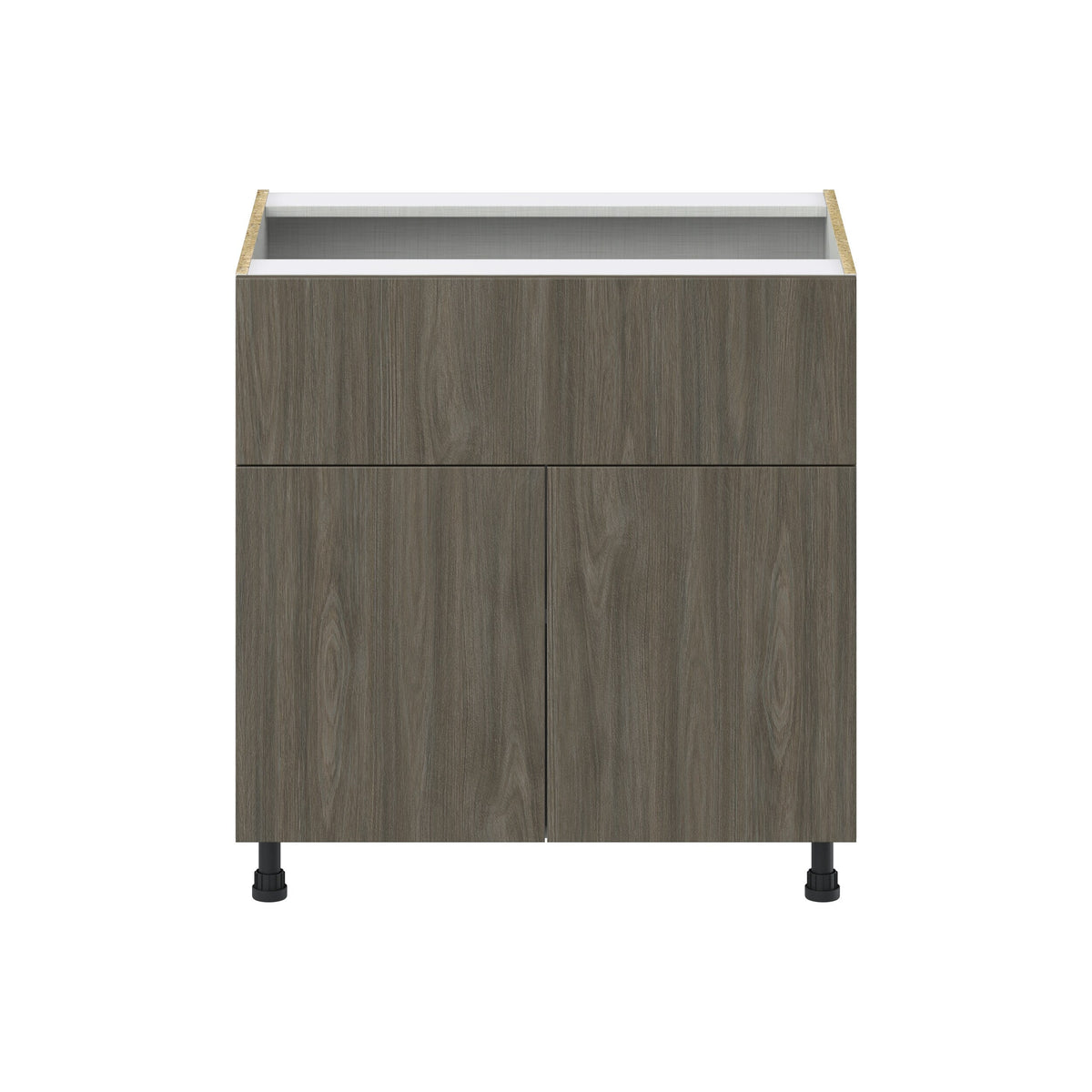 Hugo&Borg Savane 33-in W x 34.5-in H x 25-in D Textmel 1-Drawer Base Fully Assembled Cabinet (Flat Panel Slab Style)