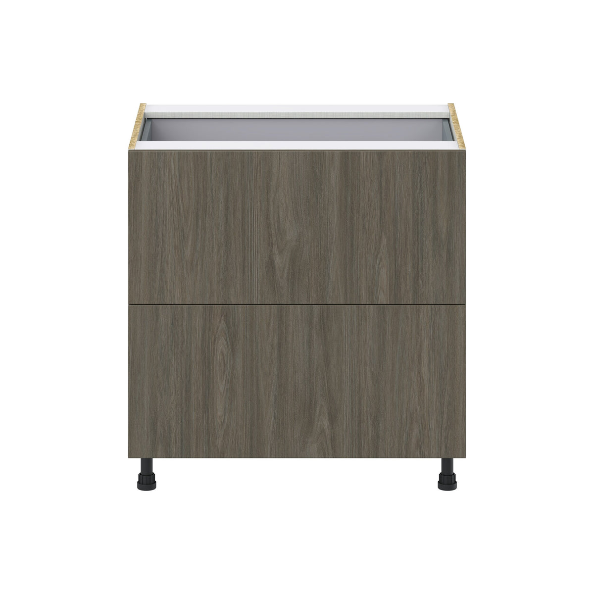 Hugo&Borg Savane 33-in W x 34.5-in H x 24-in D Textmel 3-Drawer Base Fully Assembled Cabinet (Flat Panel Style)