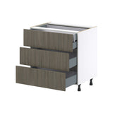 Hugo&Borg Savane 33-in W x 34.5-in H x 24-in D Textmel 4-Drawer Base Fully Assembled Cabinet (Flat Panel Style)