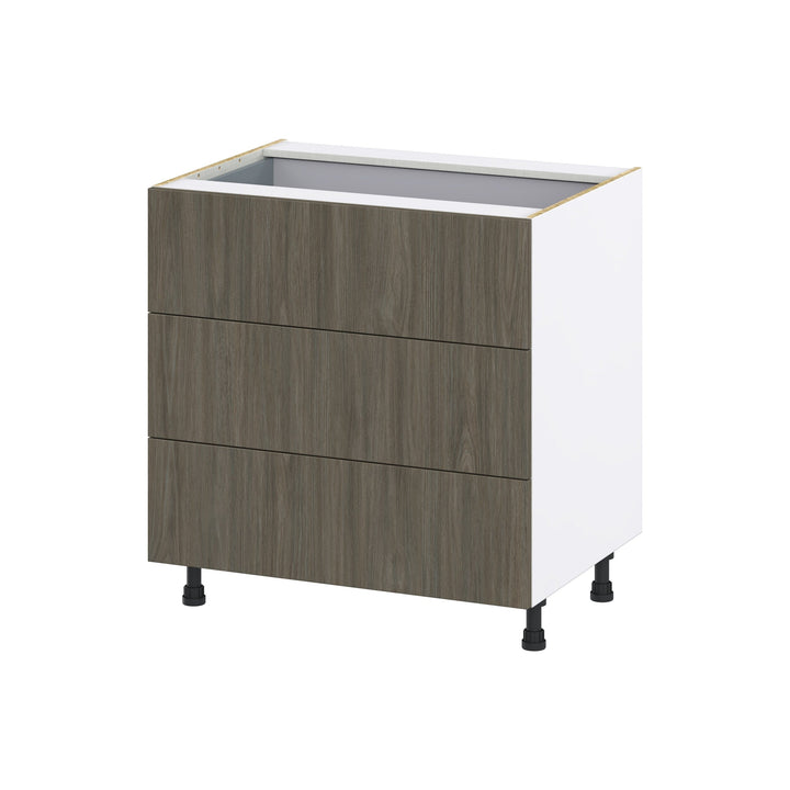 Hugo&Borg Savane 33-in W x 34.5-in H x 24-in D Textmel 4-Drawer Base Fully Assembled Cabinet (Flat Panel Style)