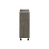 Hugo&Borg Savane 12-in W x 34.5-in H x 25-in D Textmel 1-Drawer Base Fully Assembled Cabinet (Flat Panel Slab Style)