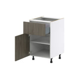 Hugo&Borg Savane 21-in W x 34.5-in H x 25-in D Textmel 1-Drawer Base Fully Assembled Cabinet (Flat Panel Slab Style)