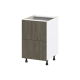 Hugo&Borg Savane 21-in W x 34.5-in H x 24-in D Textmel 2-Drawer Base Fully Assembled Cabinet (Flat Panel Style)