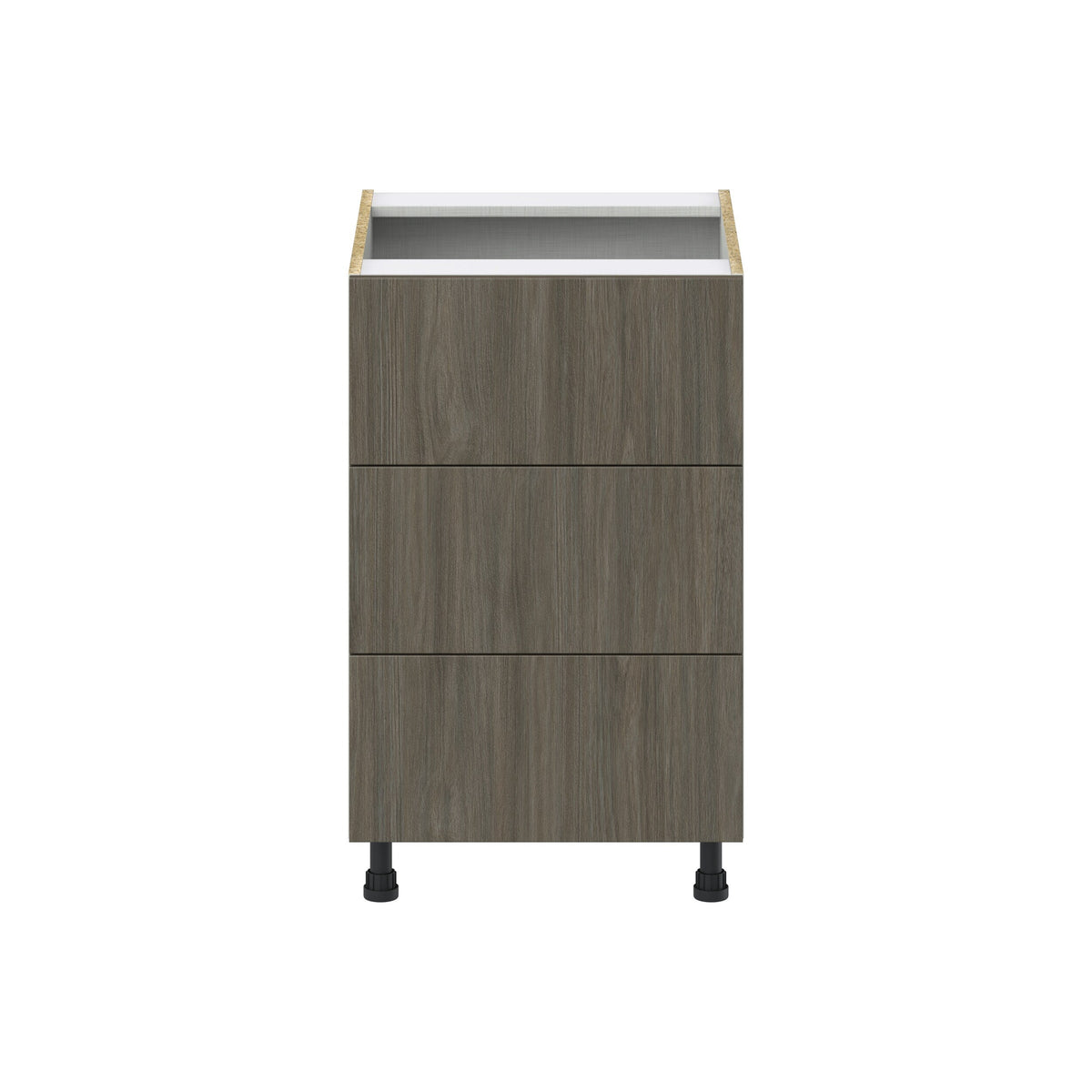 Hugo&Borg Savane 21-in W x 34.5-in H x 24-in D Textmel 3-Drawer Base Fully Assembled Cabinet (Flat Panel Style)