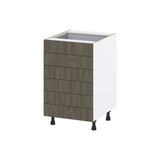 Hugo&Borg Savane 21-in W x 34.5-in H x 24-in D Textmel 6-Drawer Base Fully Assembled Cabinet (Flat Panel Style)