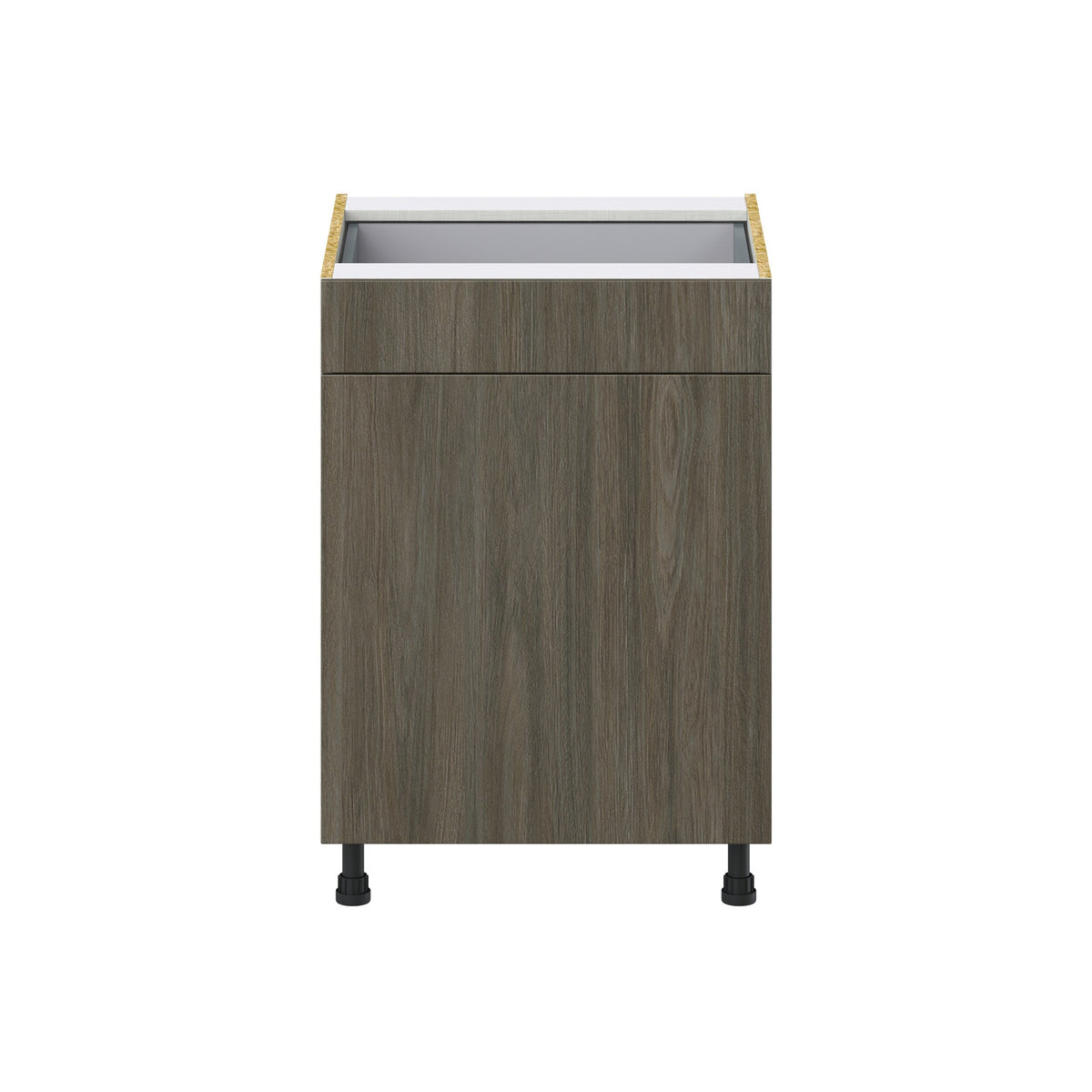 Hugo&Borg Savane 24-in W x 34.5-in H x 25-in D Textmel 1-Drawer Pull-out Cabinet Base Fully Assembled Cabinet (Flat Panel Style)