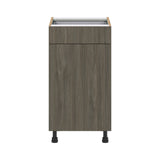 Hugo&Borg Savane 18-in W x 34.5-in H x 24-in D Textmel 1-Drawer Base Fully Assembled Cabinet (Flat Panel Slab Style)