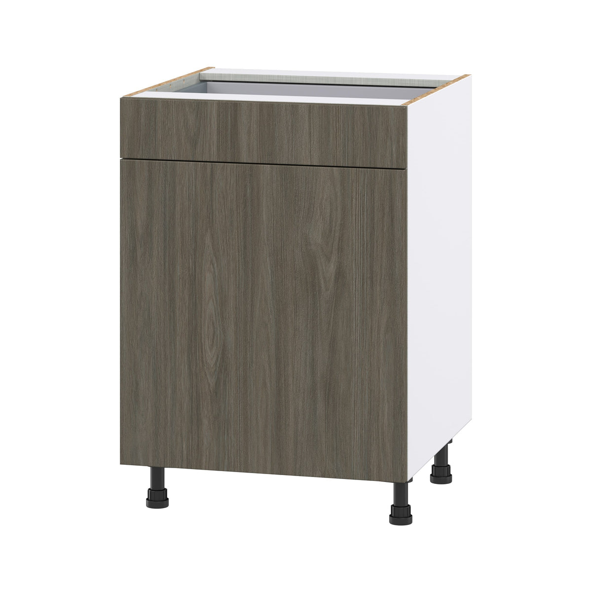 Hugo&Borg Savane 24-in W x 34.5-in H x 24-in D Textmel 1-Drawer Base Fully Assembled Cabinet (Flat Panel Slab Style)